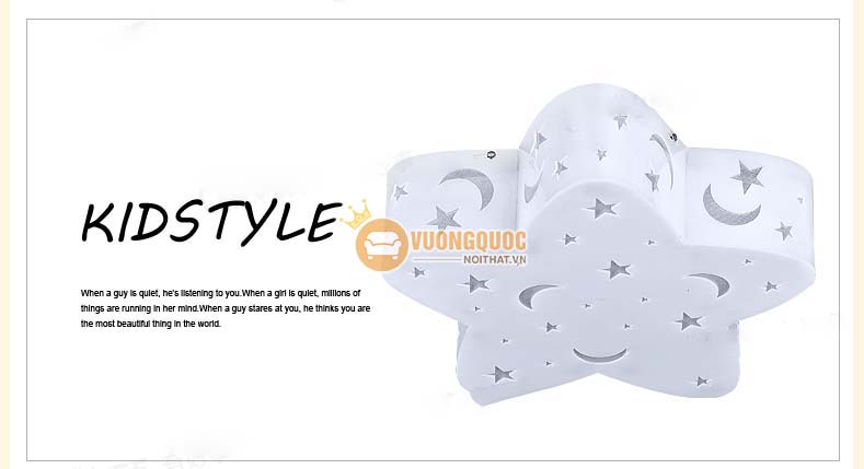 Đèn ốp trần trẻ em ngôi sao xanh uhs101-14